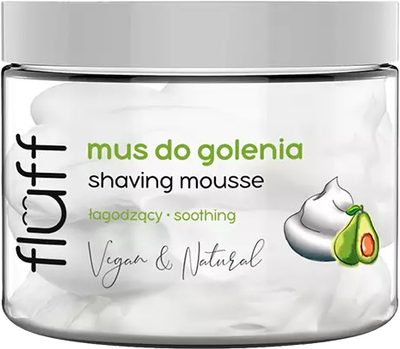 Мус для гоління Fluff Shaving Mousse з авокадо та ніацинамідом 200 мл (5902539716696)