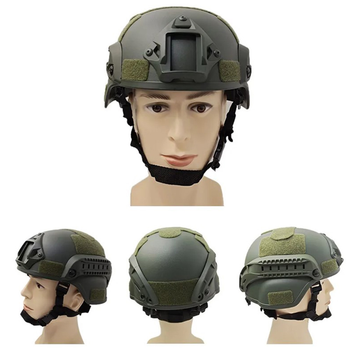 Шлем Fast для страйкбола и тренировок в стиле SWAT Зеленый (1011-336-03)