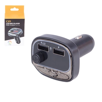 Модулятор радіо USB "С21" FM 5в1 12-24V Bluetooth [С21]