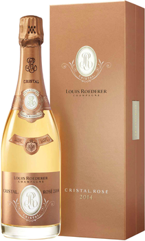 Шампанське Louis Roederer Cristal Rose 2014 рожеве брют 0.75 л 10.6-12.9% в подарунковій упаковці (3114080821459)