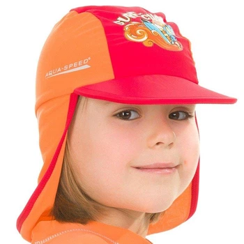Кепка сонцезахисна Aqua Speed SURF-CLUB CAP 2039 червоний, помаранчевий дит 104см