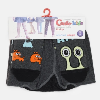 Детские колготки 1-1.5 года хлопковые Conte Kids Tip-Top 14С-79СП-481 14 р 80-86 см Темно-серые (4810226381489)