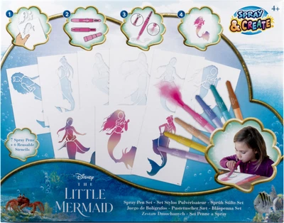 Набір Disney Little Mermaid Спрей-ручки з трафаретами (TOYSTLM23364)