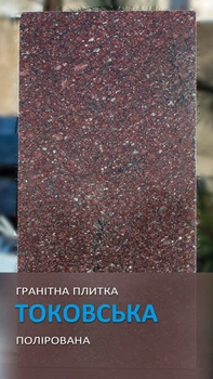 Плитка гранітна Токовська полірована 600х300х20 мм(ціна за 1шт)