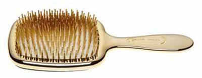 Гребінець Janeke Superbrush для волосся з дзеркалом Золотий (8006060593355)