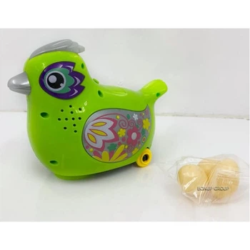 Детская интерактивная музыкальная игрушка Птичка несущая яйца Can Fa Toys развивающая зеленый 15 см 225230586