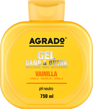 Гель для ванни та душу Agrado Vanilla Bath and Shower Gel ваніль 750 мл (8433295052867)