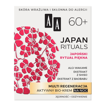 Bio-krem aktywny AA Japan Rituals 60+ multi regeneracja na noc 50 ml (5900116053882)