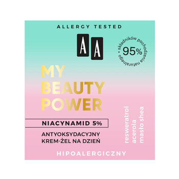 Krem-żel AA My Beauty Power Niacynamid 5% antyoksydacyjny na dzień 50 ml (5900116075976)