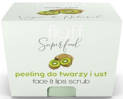 Peeling do twarzy i ust Fluff Face And Lips Scrub Kiwi 80 g (5902539711325)