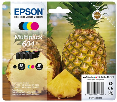 Zestaw tuszy Epson 604 Multipack Cyan/Magenta/Yellow/Black (8715946707891)