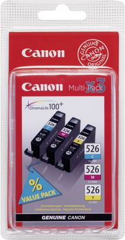 Zestaw tuszy Canon CLI-526 Multipack Cyan/Magenta/Yellow (8714574554457)