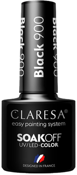 Гель-лак для нігтів Claresa Soak Off UV/LED Color 900 Black 5 г (5902846077442)