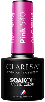 Гель-лак для нігтів Claresa Soak Off UV/LED Pink 540 5 г (5902846078586)