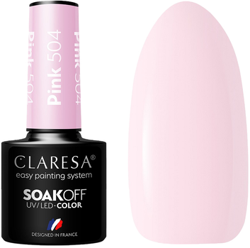 Гель-лак для нігтів Claresa Soak Off UV/LED Pink 504 5 г (5902846078357)