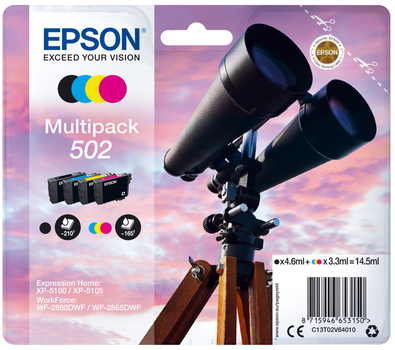 Набор картриджей Epson 502 Multipack Cyan/Magenta/Yellow/Black (8715946653150)