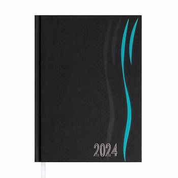 Ежедневник BuroMax Стандарт Wave "Голубая волна" 2024 336 стр черный (BM.2147-06)