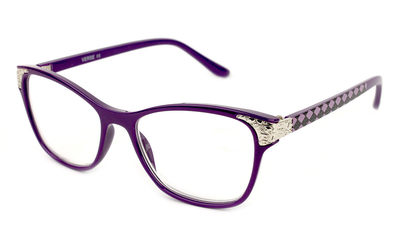 Женские готовые очки для зрения Verse Диоптрия Компьютерные +1.00 Дальнозоркость 52-17-133 Линза Стекло PD62-64 (044-51|G|p1.00|28|5_4666)