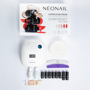 Гібридний набір NeoNail De Luxe 8 лаків + LED лампа 36W/48 (5903657857247)