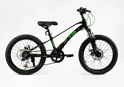Детский спортивный велосипед Corso 20" Shimano Revoshift 7 скоростей Black (138670)
