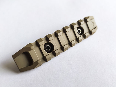 Планка Пикатинни КРУК CRC 9022 Coyote Tan на 7 слотов с креплением M-Lok