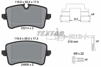 2521403 TEXTAR Гальмівні колодки до дисків