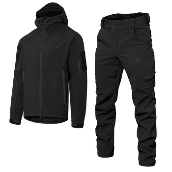 Мужской демисезонный костюм Softshell GenII Черный S Kali AI020 куртка брюки из ветро - влагонепроницаемого материала повседневный полевой для походов