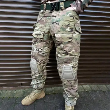 Мужские брюки G3 с наколенниками Рип-стоп Мультикам 3XL (Kali) AI097