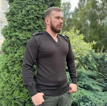 Чоловічий демісезонний пуловер светр Kozak Олива розмір M (Kali) AI120 з гумкою на довгих рукавах повсякденний для активного відпочинку туризму