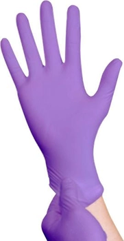 Перчатки смотровые нитриловые нестерильные, текстурированные Medicom SafeTouch Advanced Lavender неопудренные 3.4 г лавандовые 50 пар № S (1182-TG_B)