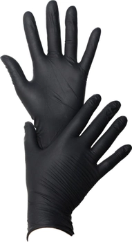Перчатки смотровые виниловые нестерильные Medicom SafeTouch неопудренные черные 50 пар № S (11132-A)