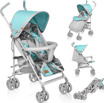 Маленькая складная коляска Lionelo Elia Buggy Бирюзовая Over Stоск