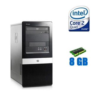 Комп'ютер HP Compaq dx2400 Tower / Intel Core 2 Quad Q9400 (4 ядра по 2.66GHz) / 8GB DDR2 / 320GB HDD /GMA 3100 Graphics / DVD-ROM б/в