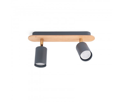 Потолочный светильник Wood Spot Duo Grey (Nowowood Line)