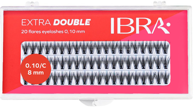 Kępki rzęs Ibra Extra Double Knot – Free sztuczne C 0.10 - 8 mm (5907518390720)