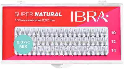 Штучні пучки вій Ibra Super Natural 10 D - 0.07 мм C Mix (5906395543618)