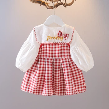 Костюм дитячий в клітинку Pretty Червоно-білий 80см 13430