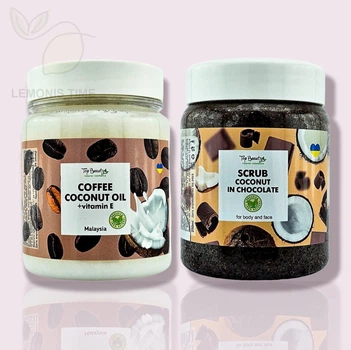 Набор косметики Скраб и Масло кокос в шоколаде Top Beauty Coconut in Chocolate
