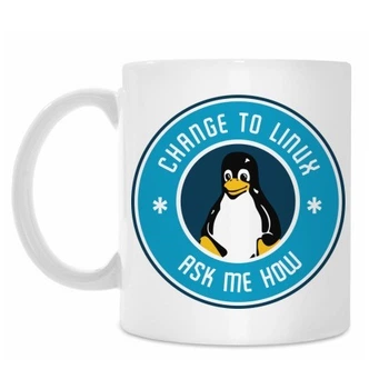 Чашка з принтом : Change to Linux пінгвін Tux RT111123609