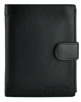 Чорний шкіряний портмоне під паспорт нового зразка Marco Coverna BK010-807 black