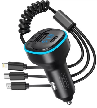 ФМ модулятор XO BCC07 Bluetooth + потрійний кабель