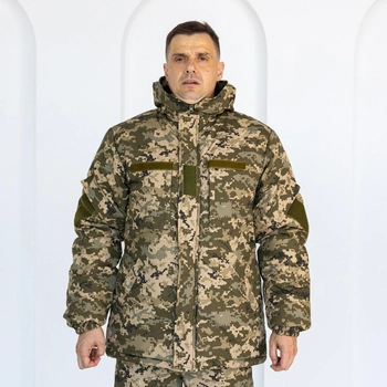 Бушлат Гірка зимовий камуфляжний Піксель, чоловіча зимова куртка з утяжкою 52