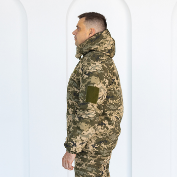Бушлат камуфляжный зимний Пиксель на флисе и синтепоне, мужская зимняя куртка на резинке 54