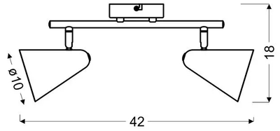 Спот Candellux AMOR 2х40 Е14 (92-63335)