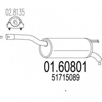 Глушник MTS 01.60801 Fiat Doblo 51715089