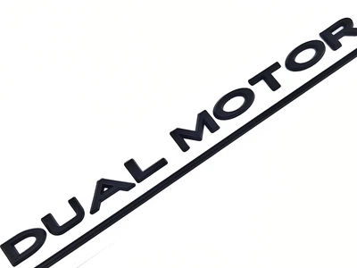 DUAL MOTOR Tesla Надпись Черный матовый