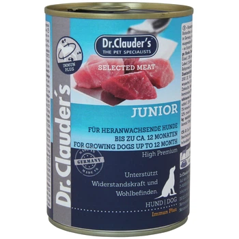 Вологий корм для цуценят Dr.Clauder's Selected Meat Junior яловичина, курка та свинина 400 г 22551000
