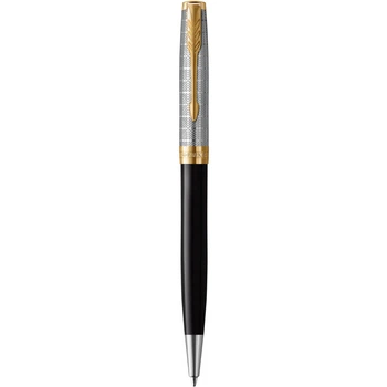 Ручка шариковая Parker SONNET 17 Metal & Black Lacquer GT Золотистый 68 132