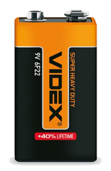 Батарейка VIDEX Super HeavyDuty 6F22 (крона) S1 1шт