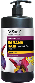 Szampon do włosów Dr.Sante Banana Hair wygładzający z sokiem bananowym 1000 ml (8588006040968)